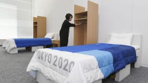 تخت مقوایی در المپیک توکیو